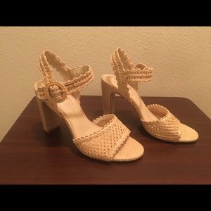 Jessica Simpson straw netting sandals